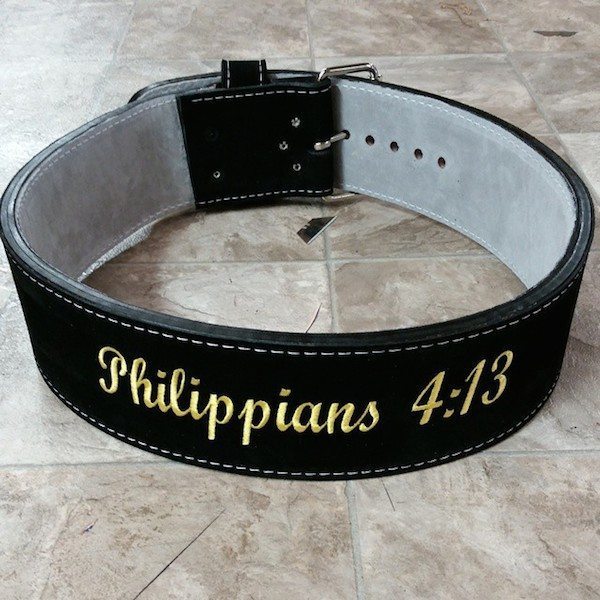 Philippians 4:13 Custom Weightlifting Belt