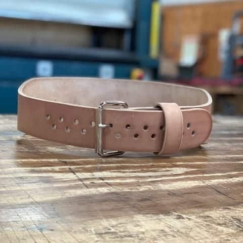 6.5mm Thick - 4" Leather Pioneer Cut Training Belt