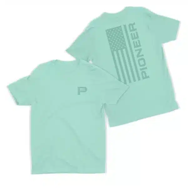 Pioneer Flag Bella Canvas Shirts-Mint